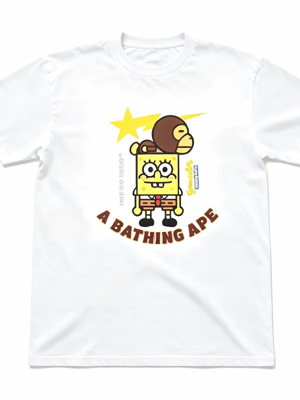 SpongeBob BAPE Star Vintage Graphic Womens Mens T-shirt Unisex
